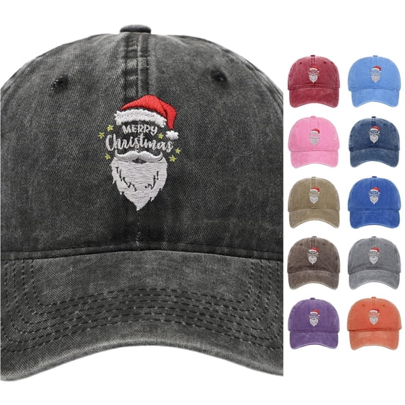 XIAOCHA Mens Embroidered Washed Baseball Cap Shapeable Brim Farm Ball Hat,Black