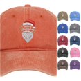 thumbnail image 1 of XIAOCHA Mens Embroidered Washed Baseball Cap Shapeable Brim Farm Ball Hat,Orange, 1 of 3