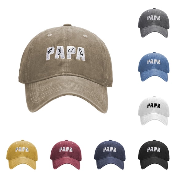 XIAOCHA Mens Embroidered Washed Dad Hat Adjustable Hat Band Outdoor Baseball Cap,Khaki