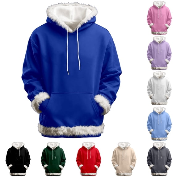 XIAOCHA Mens Pullover Hoodie Loose Fit Fall Winter Casual Hooded Sweatshirts