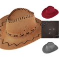 thumbnail image 1 of XIAOCHA Mens Fine‑Straw‑Weave Cowboy Hat Solid Sun‑Protection Cowgirl Hat,Yellow, 1 of 2