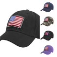 thumbnail image 1 of XIAOCHA Mens Flag Patch Baseball Cap Shapeable Brim Farm Dad Hat,BK1, 1 of 3