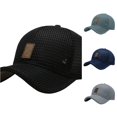 thumbnail image 1 of XIAOCHA Mens Full Mesh Trucker Hat Adjustable Hat Band Sun‑Protective Baseball Cap,Black, 1 of 7