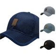 thumbnail image 1 of XIAOCHA Mens Full Mesh Trucker Hat Adjustable Hat Band Sun‑Protective Baseball Cap,Blue, 1 of 4