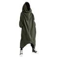 thumbnail image 1 of XIAOCHA Mens Full-Zip Coat Oversized Long Length Hooded Top Comfortable Casual Homewear Hoodie, 1 of 7
