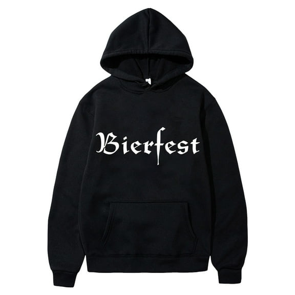 XIAOCHA Mens Hoodies Loose Long Sleeves Kangaroo Pocket Drawsting Hoodie Sweatshirt Simple Solid Color Letter Printed Pullover Hooded