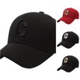 thumbnail image 1 of XIAOCHA Mens Letter C Embroidered Solid Baseball Cap Adjustable Hat Bands Outdoor Baseball Hats,D, 1 of 3