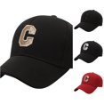 thumbnail image 1 of XIAOCHA Mens Letter C Embroidered Solid Baseball Cap Adjustable Hat Bands Outdoor Baseball Hats,E, 1 of 8