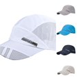 thumbnail image 1 of XIAOCHA Mens Lightweight Mesh‑Panel Sports Cap Breathable Travel Trucker Cap,White, 1 of 2