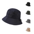 thumbnail image 1 of XIAOCHA Mens Mesh Drawstring Bucket Hat Solid Sun Hat Outdoor Boonie Hat,Navy, 1 of 4
