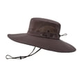thumbnail image 1 of XIAOCHA Mens Mesh‑Panel Boonie Hat Wide‑Brim Sun Hat Outdoor Fishing Hat,Coffee, 1 of 4