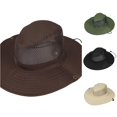 thumbnail image 1 of XIAOCHA Mens Mesh‑Vent Boonie Hat Solid Sun Hat Outdoor Hiking Hat,Coffee, 1 of 8