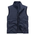 thumbnail image 1 of XIAOCHA Mens Multi Pocket Utility Vest Sleeveless Stand Collar Zip Up Vest Breathable Rugged Outdoor Vests, 1 of 7