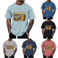 thumbnail image 1 of XIAOCHA Mens Oktoberfest Graphic Print T Shirt Short Sleeve Tees Holiday Crewneck Tops, 1 of 4