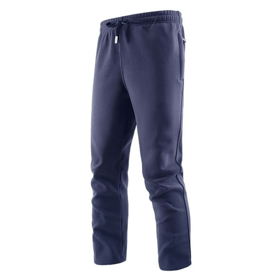 XIAOCHA Mens Pants High Waisted Drawstring Pants Solid Color Side Pocket Slim Fit Daily Wear Sports Pants Autumn Winter