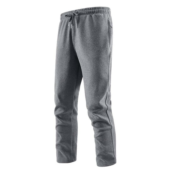 XIAOCHA Mens Pants High Waisted Drawstring Pants Solid Color Side Pocket Slim Fit Daily Wear Sports Pants Autumn Winter