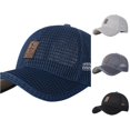 thumbnail image 1 of XIAOCHA Mens Patch‑Accent Mesh Cap Breathable Sun Protection Trucker Cap,Blue, 1 of 2
