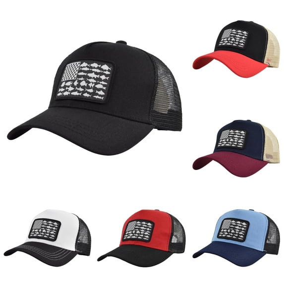 XIAOCHA Mens Patch Trucker Cap Breathable Outdoor Baseball Hat,BK1