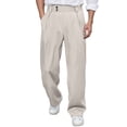 thumbnail image 1 of XIAOCHA Mens Pleated Front Dress Pant Wide Leg Full Length Button Waist Trouser Smooth Minimalist office Pants, 1 of 8