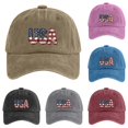 thumbnail image 1 of XIAOCHA Mens Printed Washed Baseball Cap Adjustable Hat Band Outdoor Dad Hat,Khaki, 1 of 3