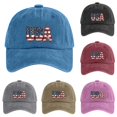 thumbnail image 1 of XIAOCHA Mens Printed Washed Baseball Cap Adjustable Hat Band Outdoor Dad Hat,Sky Blue, 1 of 3