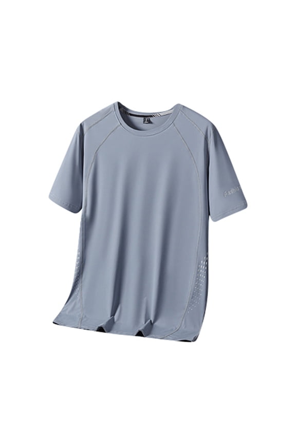 Mens Raglan Sleeve Performance Tee Short Sleeve Crewneck Pullover Shirt Breathable Athletic Workout Shirts