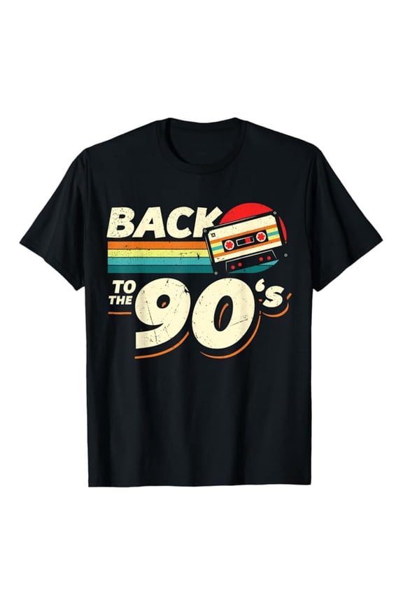Mens Retro T Shirt Short Sleeve 90s Graphic Print Tee Comfortable Casual Party Top