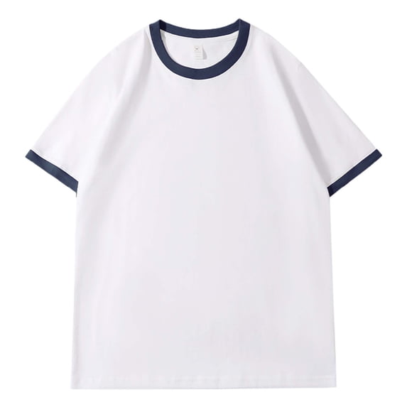 XIAOCHA Mens Ringer T Shirt Short Sleeve Crew Neck Casual Tee Lightweight Comfortable Everyday Top