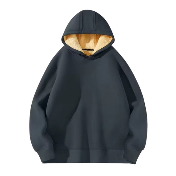 XIAOCHA Womens Sherpa Lined Hooded Sweatshirt Long Sleeve Pullover Knit Top Warm Cozy Winter Hoodies