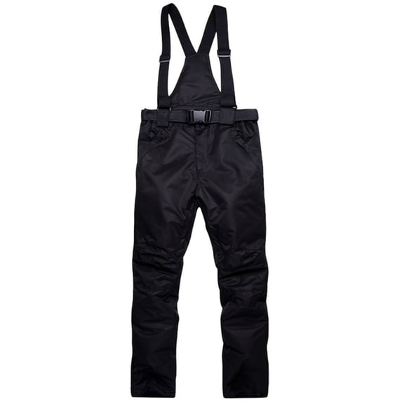 XIAOCHA Mens Ski Pants Loose Fit Suspender Straight Leg Pants Winter Snowboarding Warm Outdoor Sports Pants
