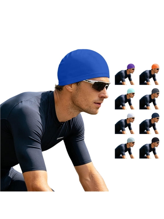 Mens Slim Fit Cycling Cap Sweat Wicking Breathable Lightweight Sport Skullcap