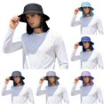 thumbnail image 1 of XIAOCHA Mens Solid Boonie Hat Neck‑Flap Bucket Hat Hiking Headwear,Black, 1 of 4