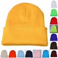 thumbnail image 1 of XIAOCHA Mens Solid Cuffed Beanie Warm Close‑Fitting Knitted Design Winter Skullcap, 1 of 2
