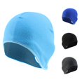thumbnail image 1 of XIAOCHA Mens Solid Fleece Liner Hats Sports Windproof Head Cap,Light blue, 1 of 5