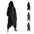 thumbnail image 1 of XIAOCHA Mens Solid Long Zip Up Hoodie Relaxed Fit Winter Daily Long Sleeve Hooded Sweatshirts, 1 of 7