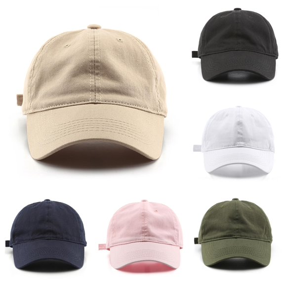 XIAOCHA Mens Solid Washed Baseball Cap Adjustable Hat Band Outdoor Dad Hat,Khaki