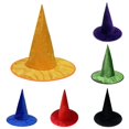 thumbnail image 1 of XIAOCHA Mens Solid Witch Hat Wide Brim Halloween Party Cosplay Headwear,Orange, 1 of 4