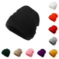 thumbnail image 1 of XIAOCHA Mens Solid ed Knit Beanie Daily Casual Skull Cap,Black, 1 of 1