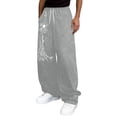 thumbnail image 1 of XIAOCHA Mens Spider Graphic Wide Leg Sweatpants Drawstring Waist Loose Fit Streetwear Trousers, 1 of 4