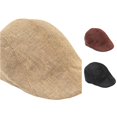 thumbnail image 1 of XIAOCHA Mens Textured‑Weave Woven Flat Cap Solid Sleek Silhouette City Trip Hats,Khaki, 1 of 2