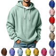 XIAOCHA Mens Waffle Knit Hoodie Loose Fit Fall Daily Long Sleeve Hooded ...