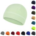 thumbnail image 1 of XIAOCHA Mens Wind‑Resistant Fleece Beanie Solid Slim Crown Outdoor Trek Fall Winter Cap,Light Green, 1 of 3