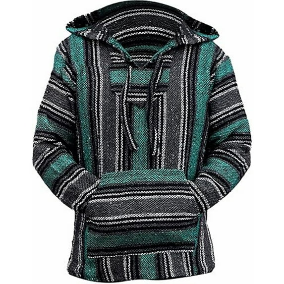 XIAOCHA Mexican Hippie Surf Poncho Hoodie Sweater Men Pullover Jerga Rug Classic Men's Casual Wear