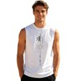 thumbnail image 1 of XIAOCHA Minimal Tree Print Tank Top Mens Crew Neck Sleeveless Summer Workout Tops, 1 of 4