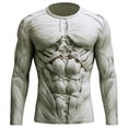thumbnail image 1 of XIAOCHA Muscle Anatomy Print Crew Neck Tee for Men Long Sleeve Fitted Slim Fit Halloween Party Shirts, 1 of 6