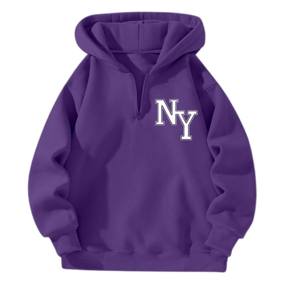 XIAOCHA "N" Letter Hoodie for Women Loose Pullover Hooded Sweatshirts Cozy Warm Casual Wprkout Gym Hoodies