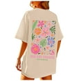 thumbnail image 1 of XIAOCHA Oversized Graphic Beach Tee For Women Summer Casual Top Loose Fit Comfy Shirt, 1 of 6