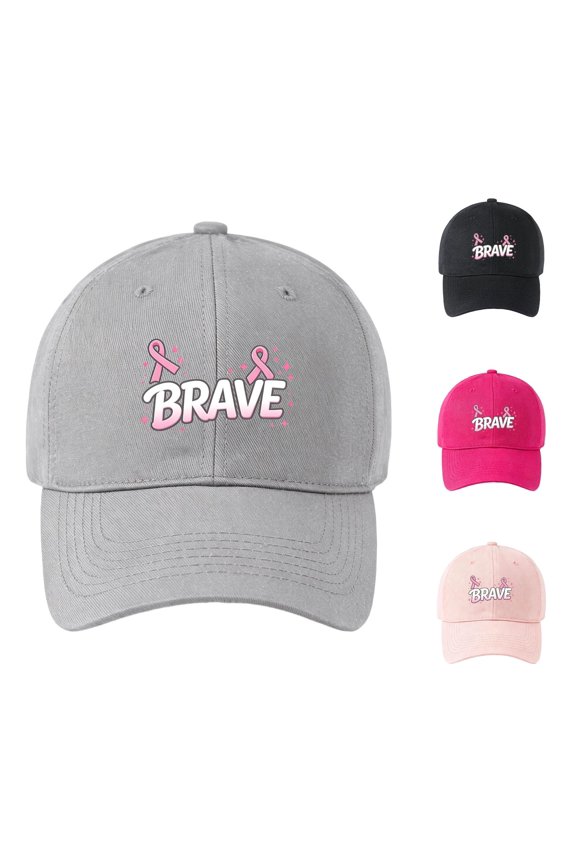 Printed Brave Awareness Baseball Cap for Women Adjustable Event Dad Hat Rally Trucker Hat,Grey