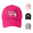 thumbnail image 1 of XIAOCHA Printed Fighter Theme Baseball Cap for Women Adjustable Rally Dad Hat Charity Trucker Hat,Hot Pink, 1 of 4