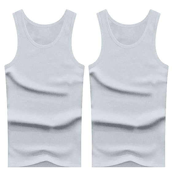 XIAOCHA Ribbed Knit Tank for Men Sleeveless Crewneck Athletic Tank Top Snug Minimalist Daily Tank Tops
